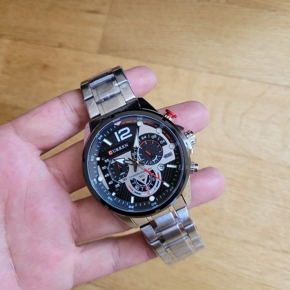 CURREN Stylish Chronograph Stainless‎ Steel Watch for Men